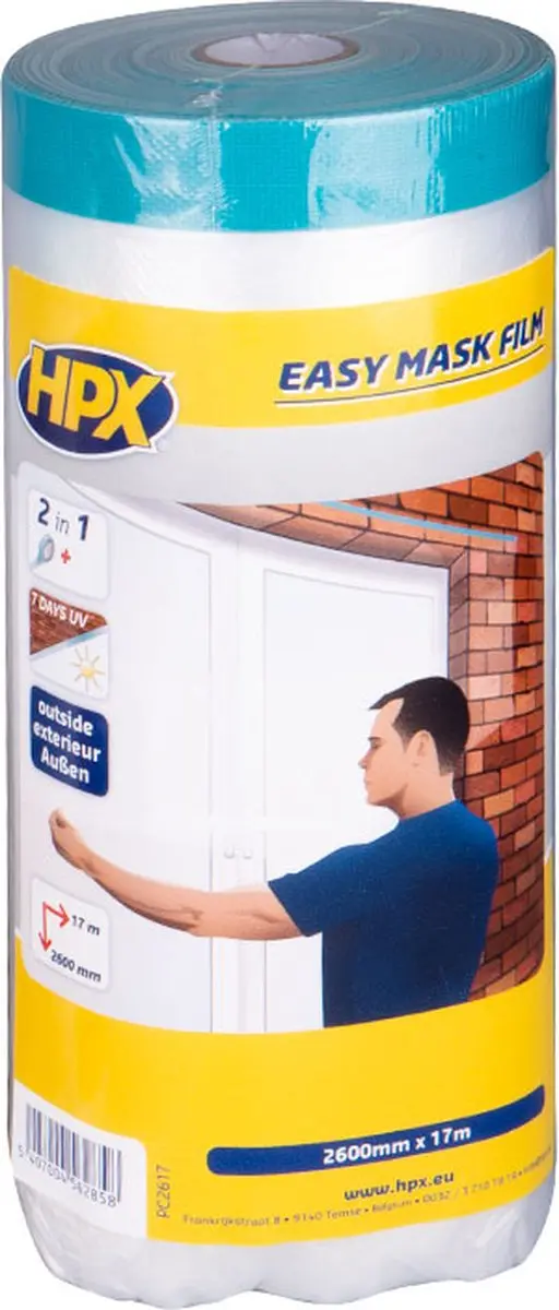 HPX Easy Mask Outdoor Afdekfolie 2,60m x 17m - Transparant