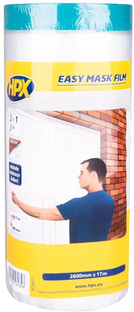 HPX Easy Mask Outdoor Afdekfolie 2,60m x 17m - Transparant