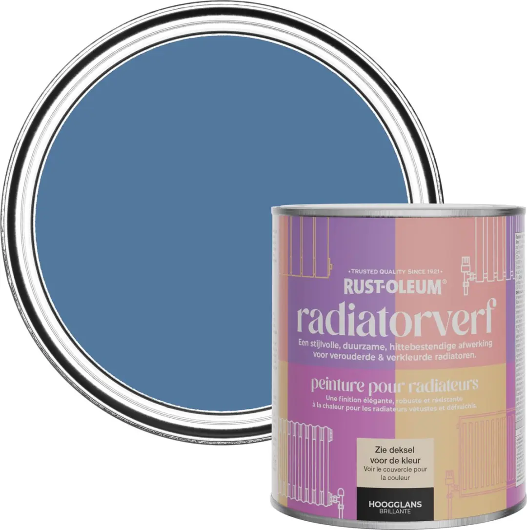 Rust-Oleum Blauw Radiatorverf Zijdeblauw 750ml