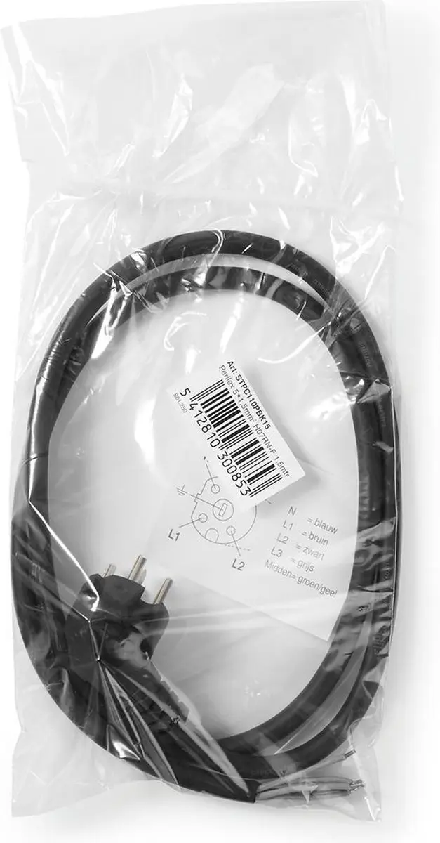 Nedis Perilex Ovenkabel 1.5m - Zwart
