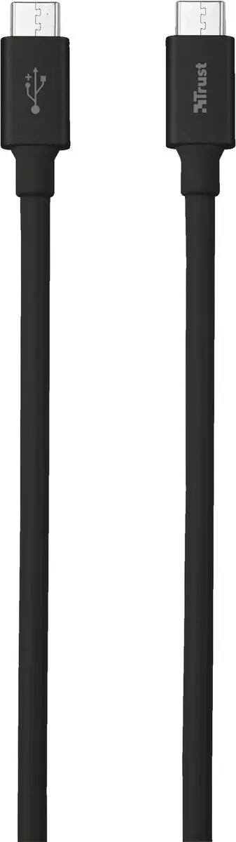Trust USB2.0 Type-C naar Type-C Kabel 1m - Zwart