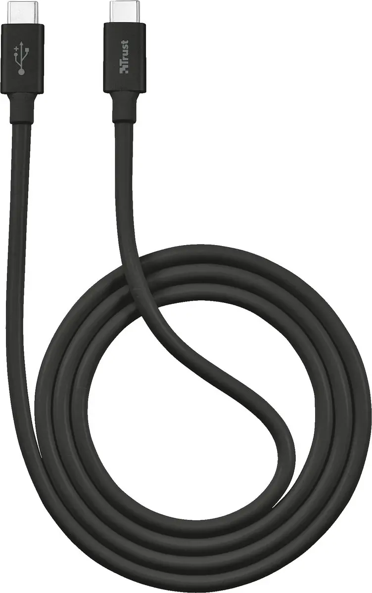 Trust USB2.0 Type-C naar Type-C Kabel 1m - Zwart