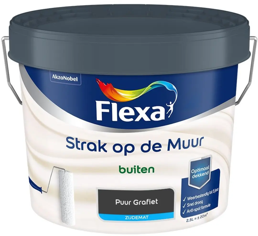 Flexa Strak Op De Muur Buiten Zijdemat Mengverf 2,5L