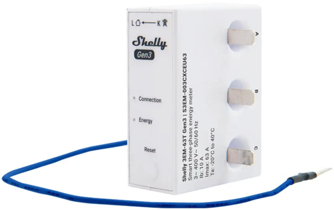 Shelly 3EM S3EM-003CXCEU63-T Energiemeter