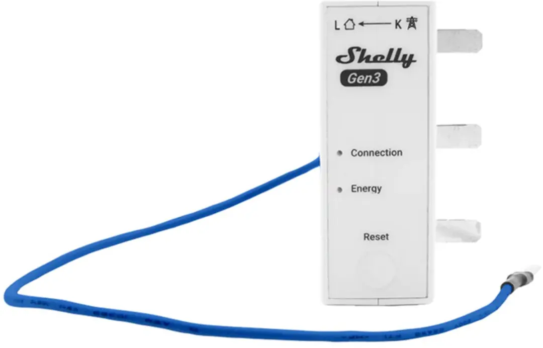 Shelly 3EM S3EM-003CXCEU63-T Energiemeter - Wit