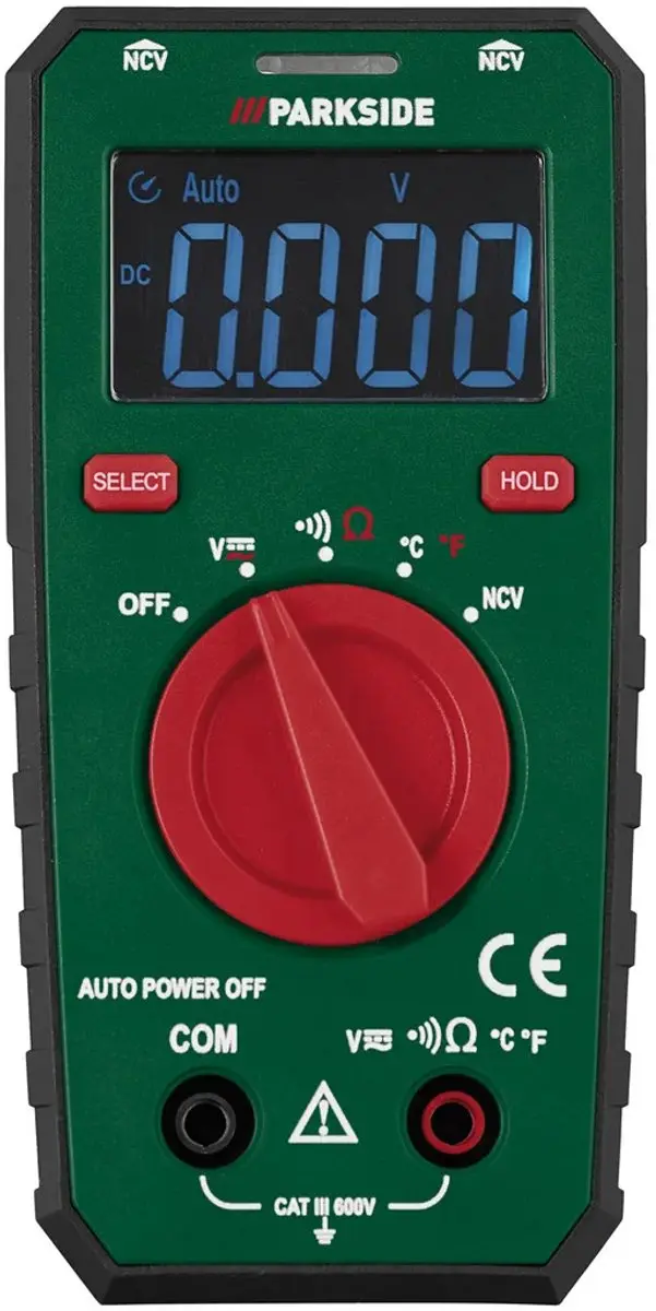 PARKSIDE Autorangemultimeter CAT III 600V - Zwart