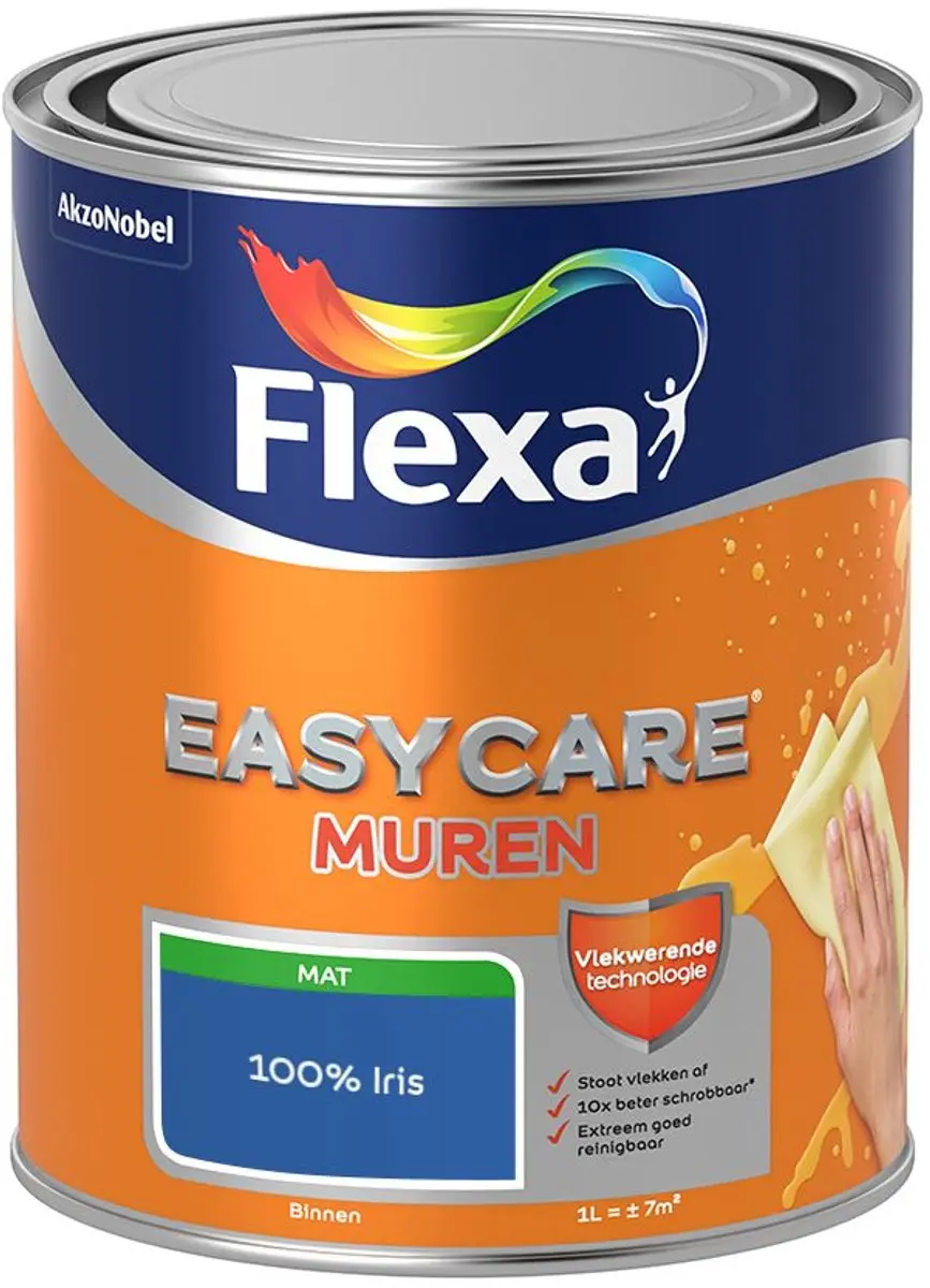 Flexa Easycare Murenverf 100% Iris - 1L