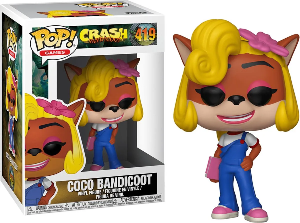 Funko Pop! Crash Bandicoot Coco Verzamelfiguur 10cm - Multi - afbeelding 3 van 4