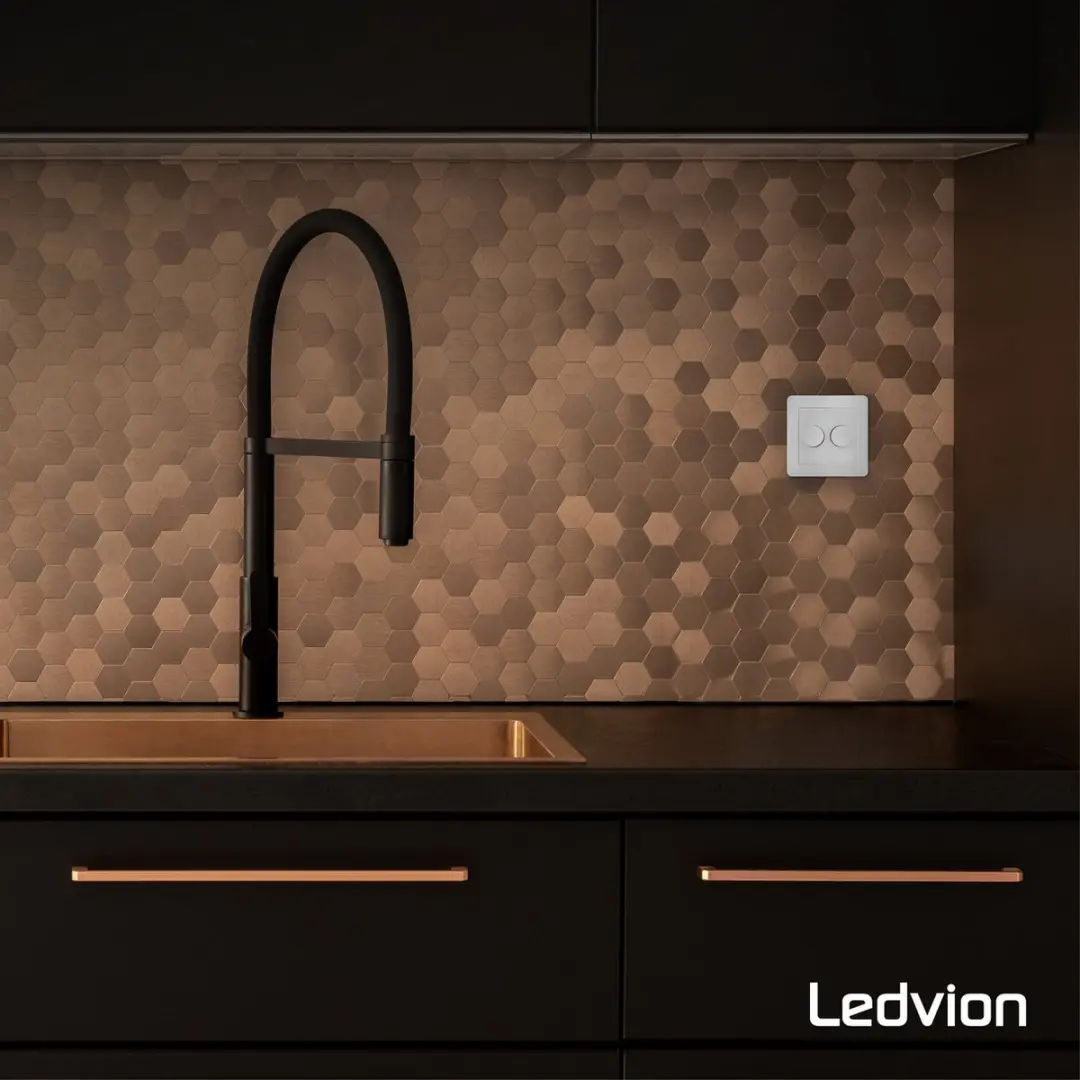 Ledvion LED Duo Dimmer Afdekplaat Wit - Incl. Knop