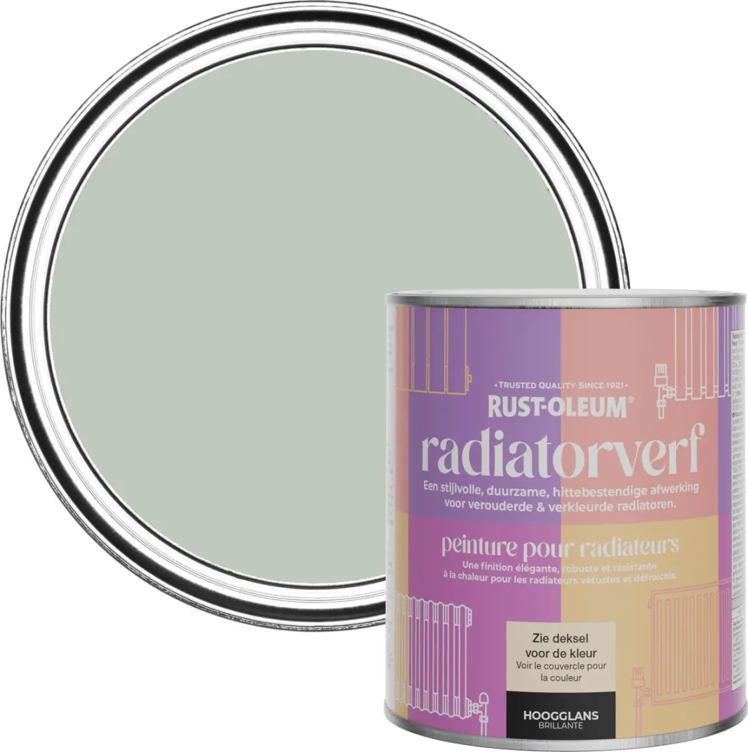 Rust-Oleum Radiatorverf Hoogglans Krijtgroen 750ml