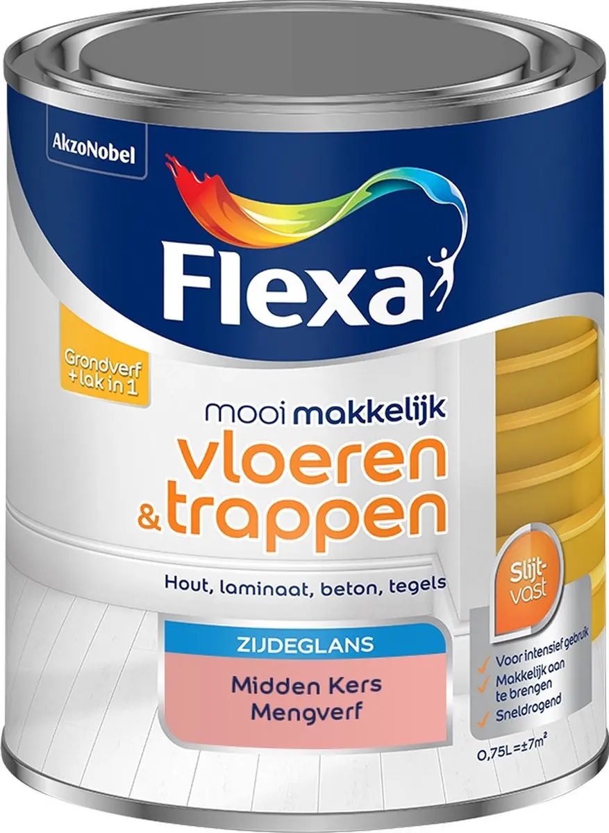 Flexa Mengverf Midden Kers 750ml - o.a. hout/steen