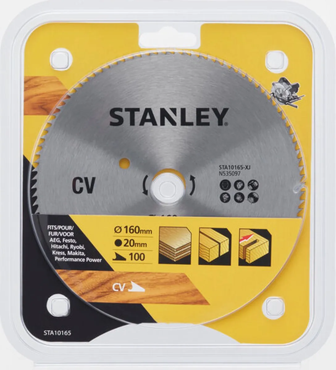 Stanley Cirkelzaagblad 160x20mm 100 Tanden STA10165-XJ