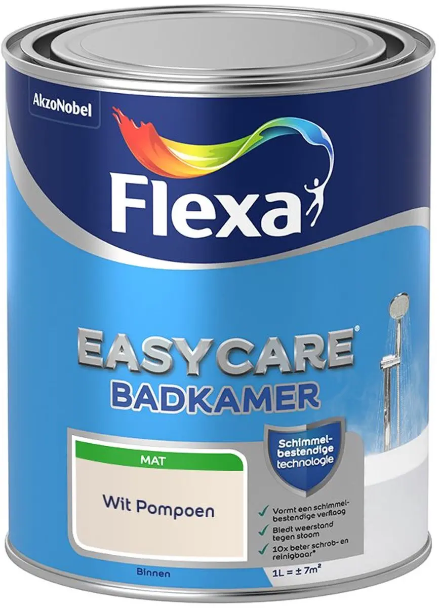 Flexa Easycare Badkamer Mengverf Wit Pompoen 1L