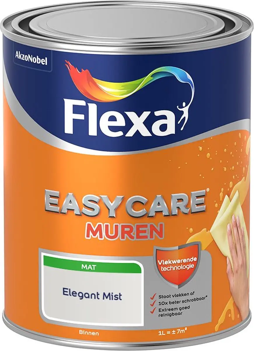Flexa Easycare Muren Elegant Mist Mengverf 1L