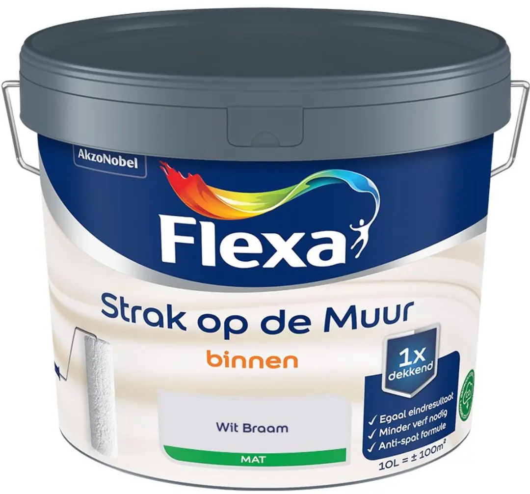 Flexa Strak Op De Muur Binnen Mat Wit Braam Mengverf 10L