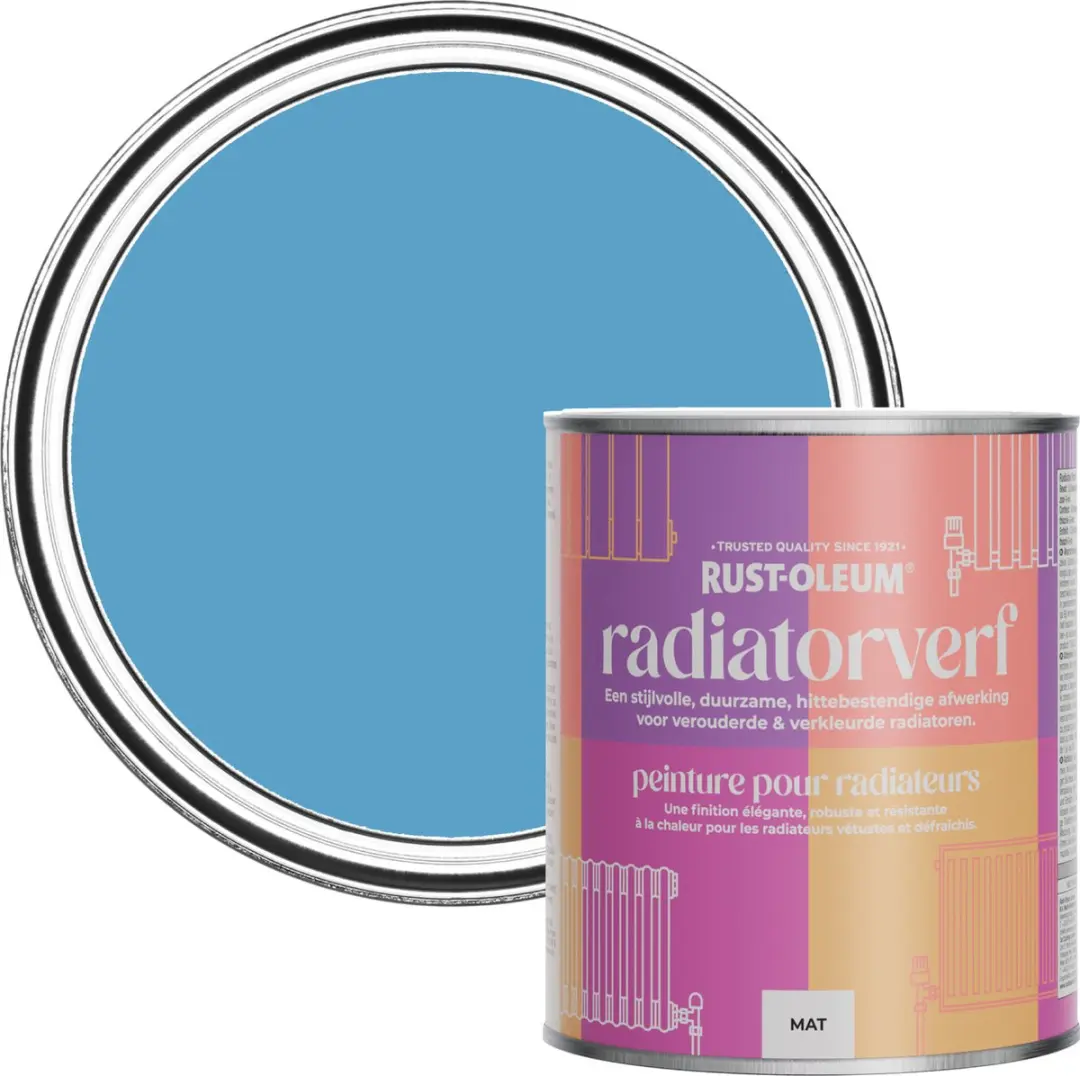 Rust-Oleum Blauwe Radiatorverf Ceruleumblauw 750ml