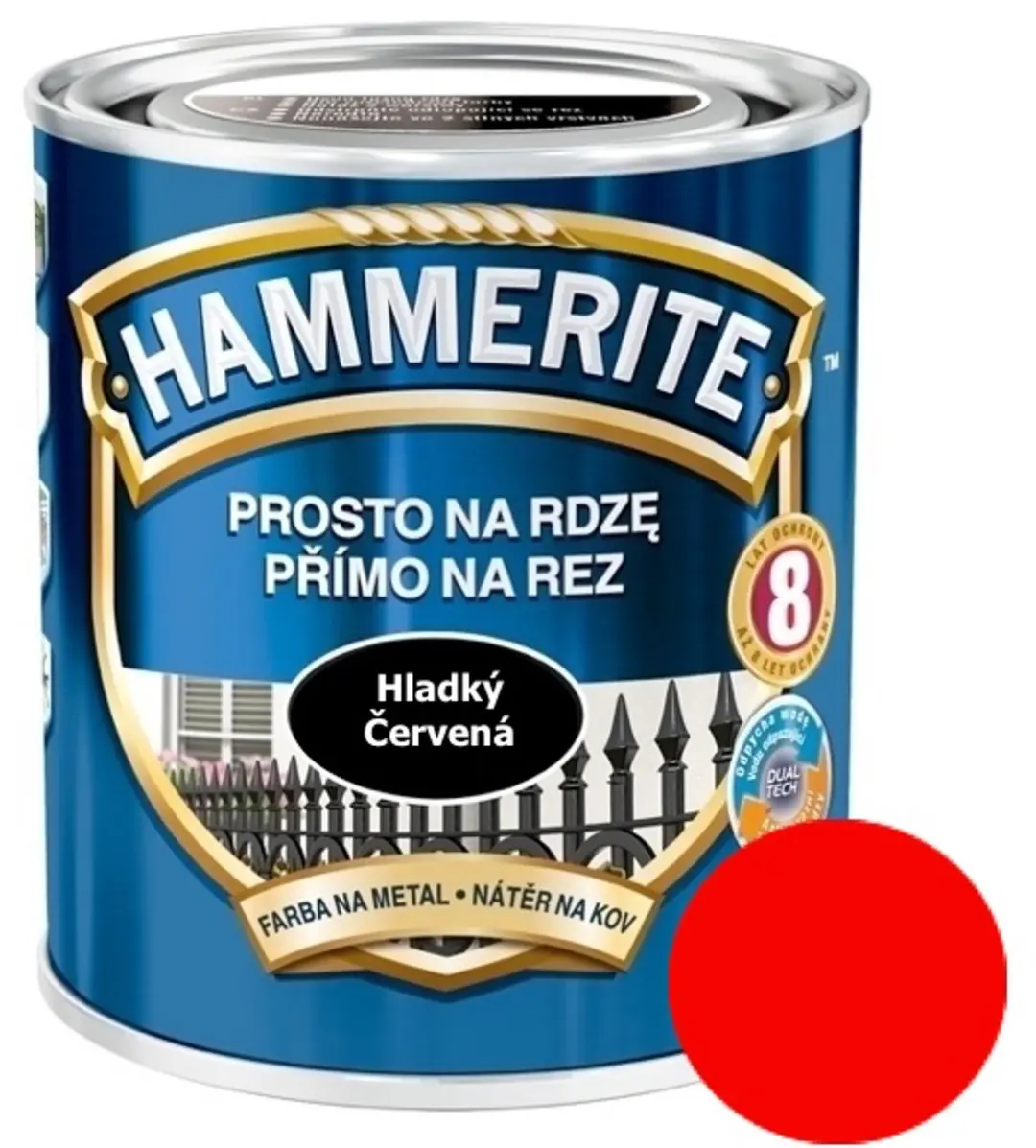 Hammerite Direct Roest Glad 0,25l - Zwart