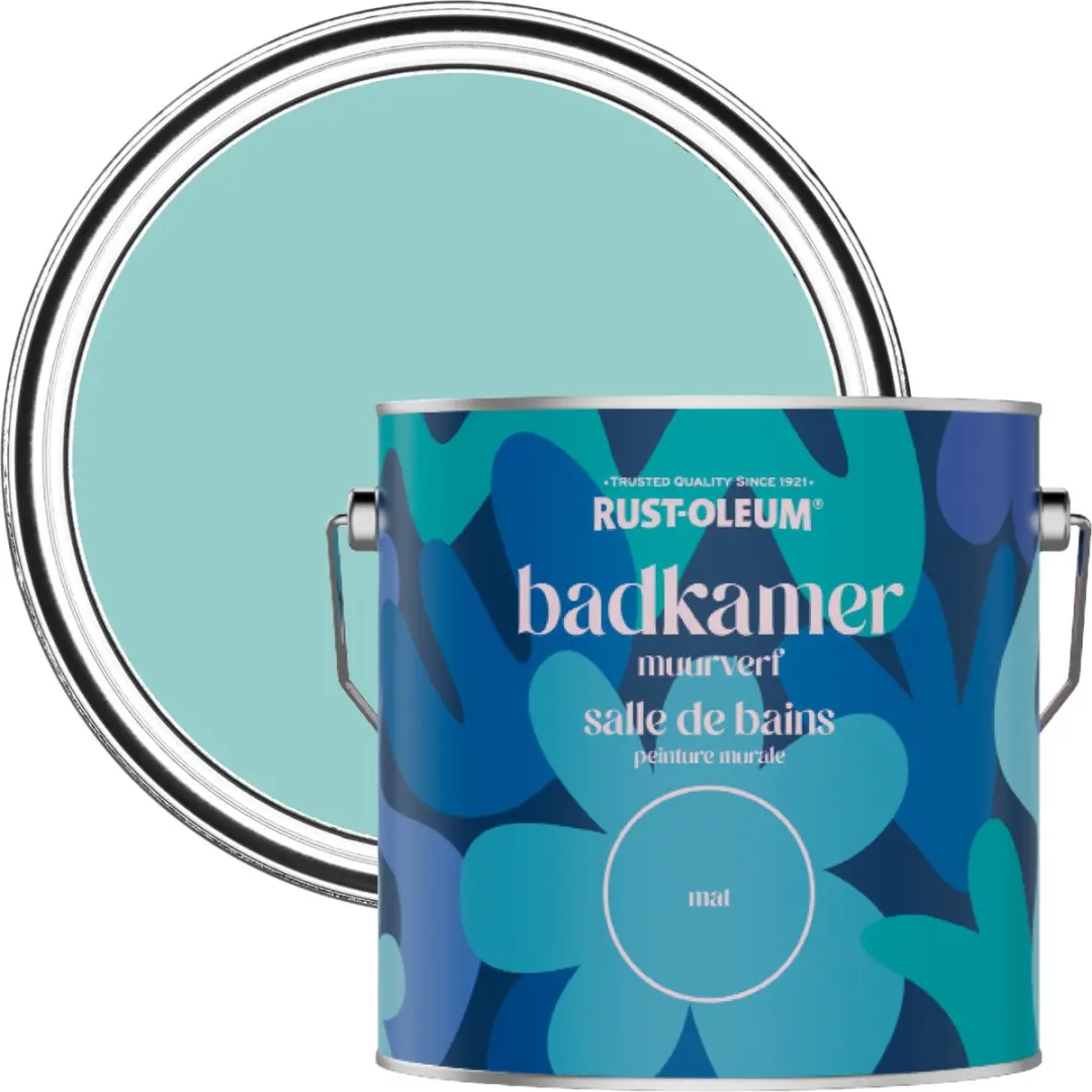 Rust-Oleum Blauw Badkamerverf Groenblauw 2,5L