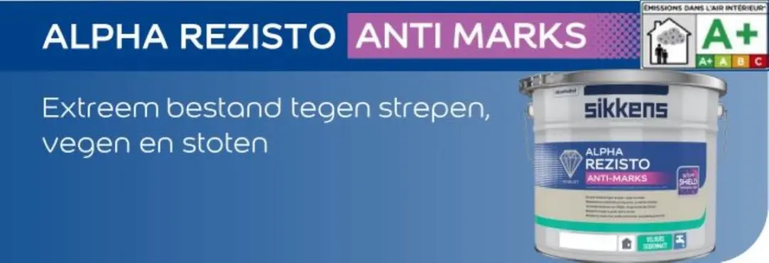 Sikkens Alpha Rezisto Anti Marks Velours 10L - Wit