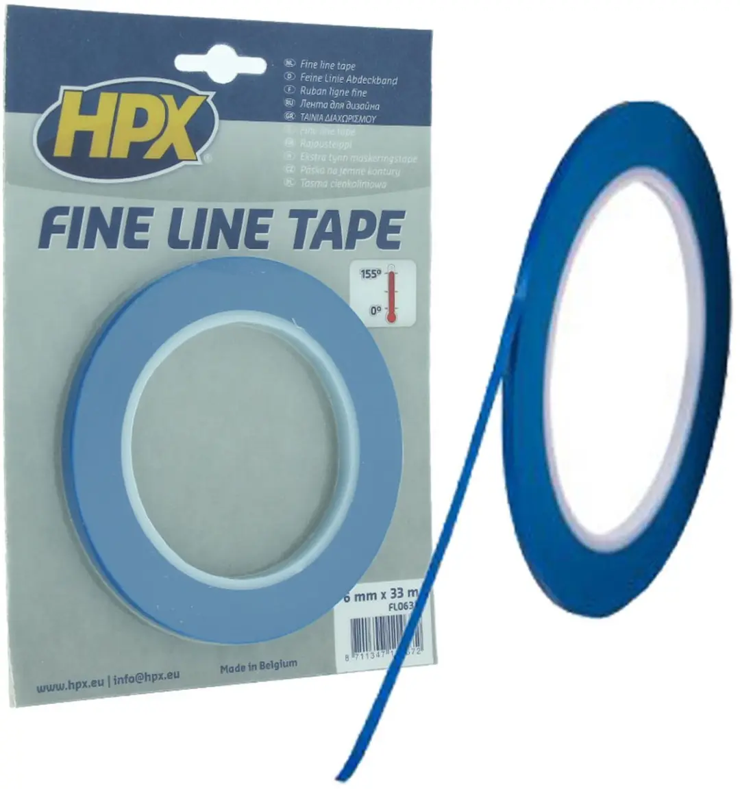 HPX Fine Line Tape Blauw 3mm x 33m