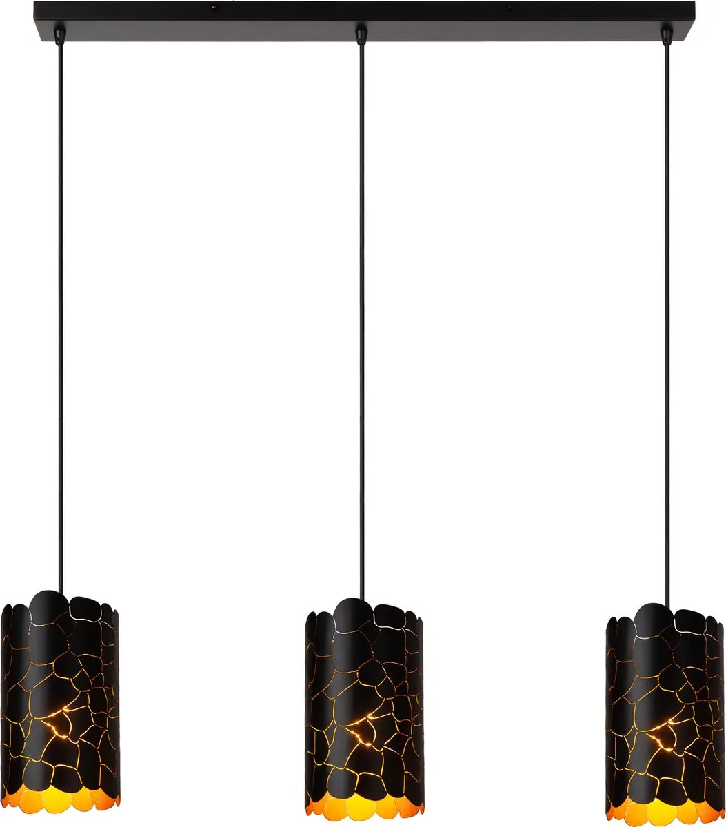 Lucide Almelo Hanglamp 3xE27 - Zwart
