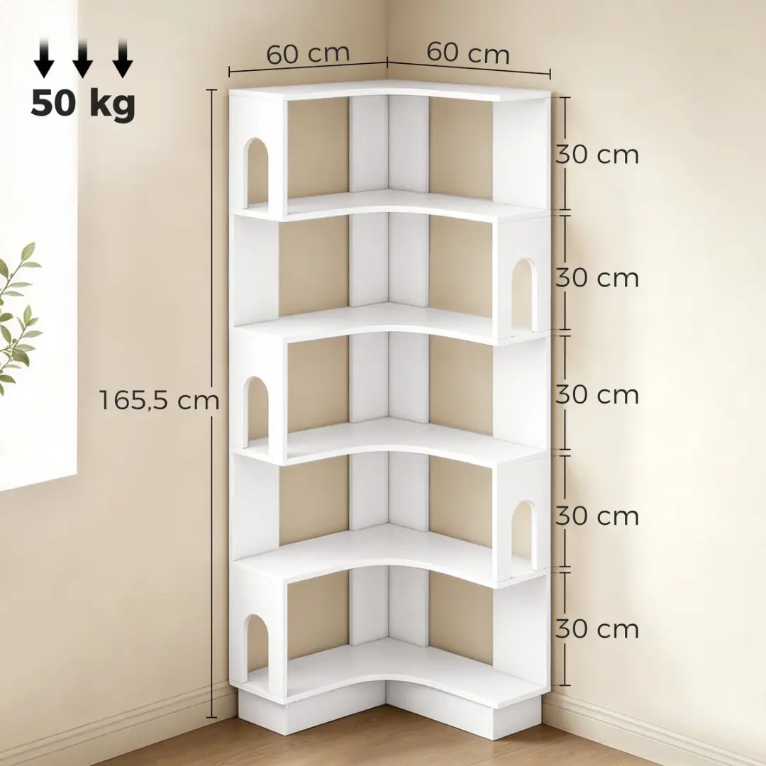 Homcom Opbergrek 60x60x165,5cm - Wit