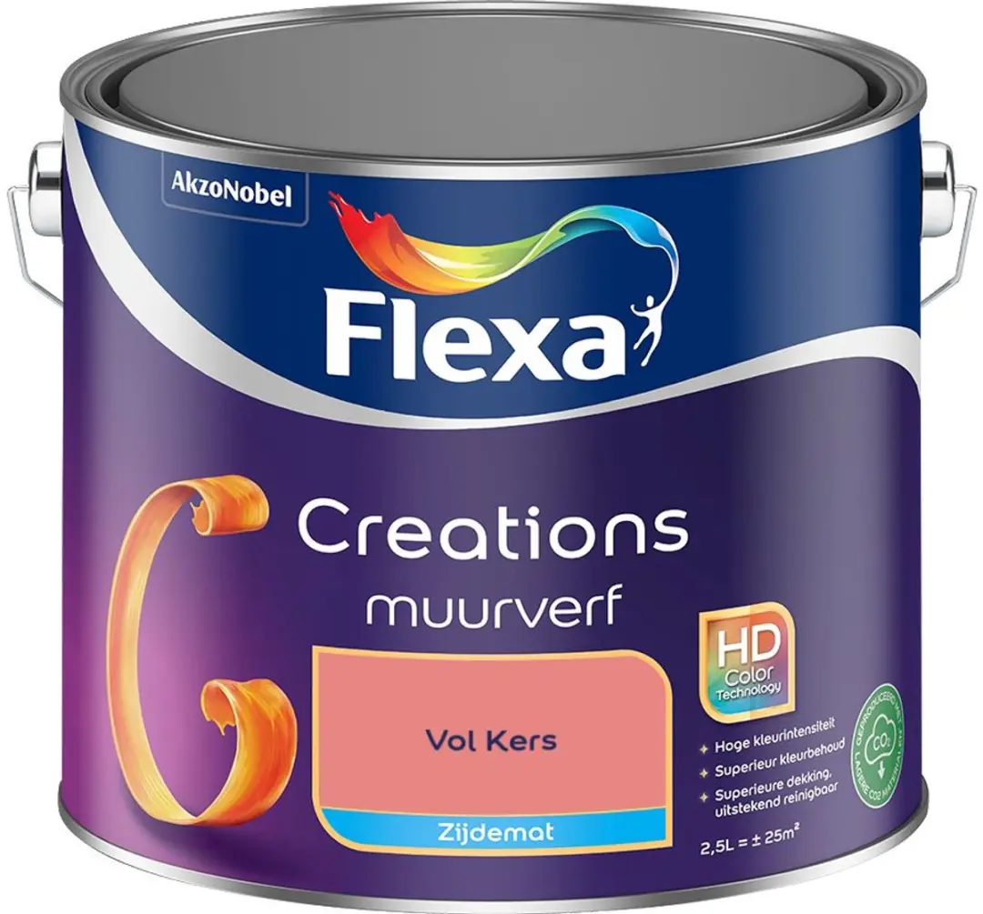Flexa Creations Muurverf Zijdemat Vol Kers 2,5L