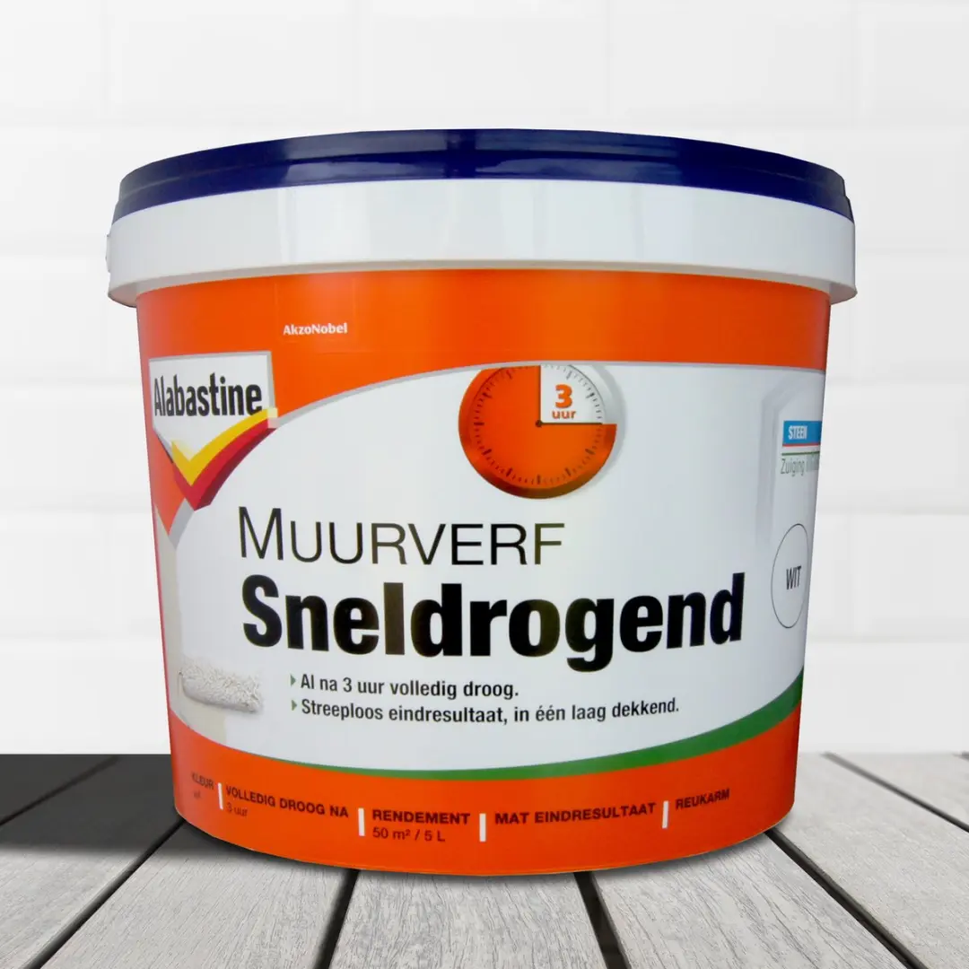 Alabastine Muurverf Sneldrogend Wit - 5 liter