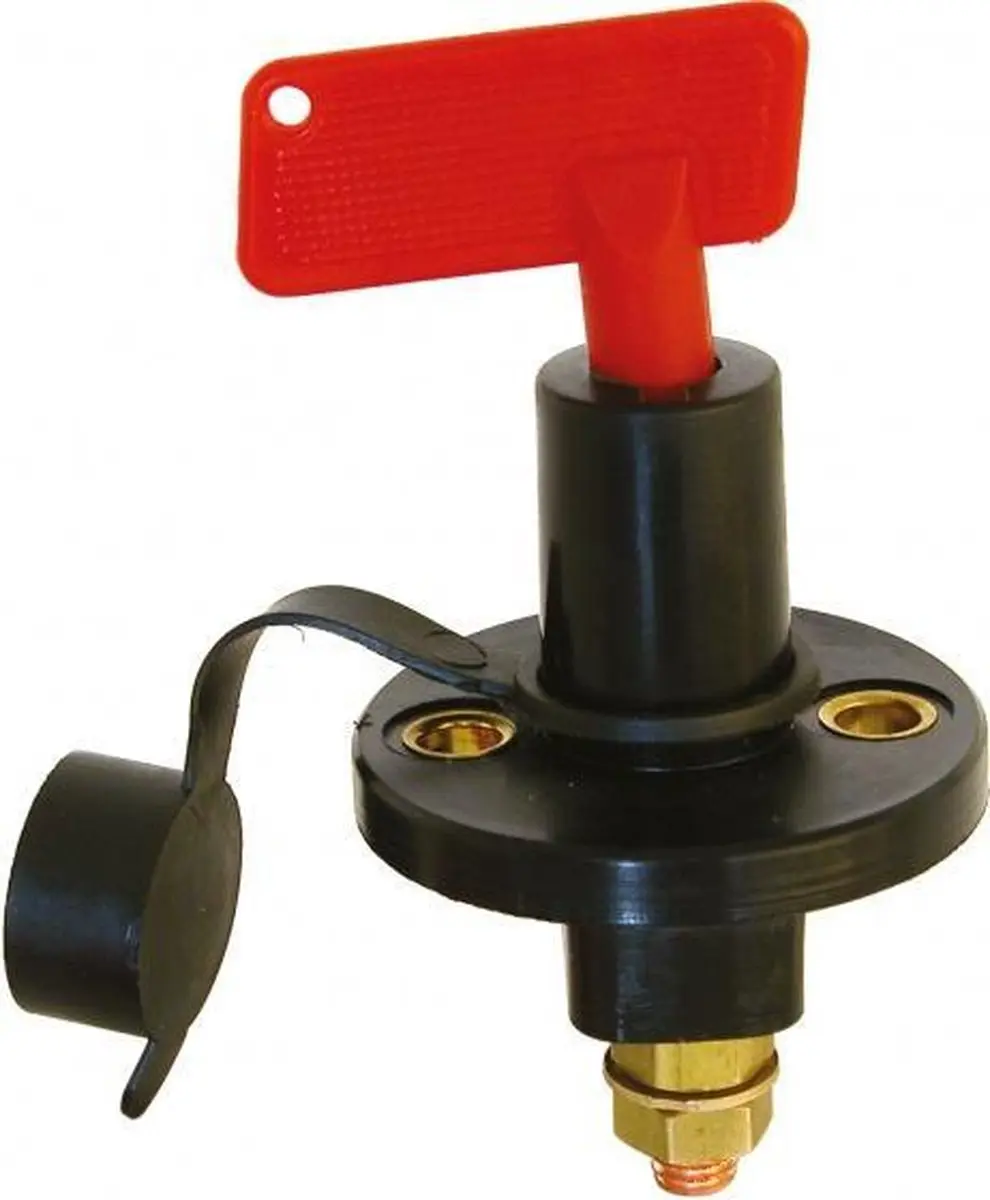 Carpoint Hoofdstroomschakelaar 300A - 6-24V - 2 Sleutels - Zwart