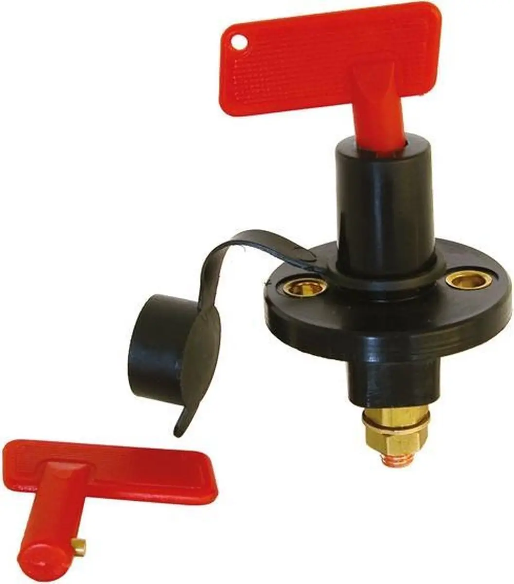 Carpoint Hoofdstroomschakelaar 300A - 6-24V - 2 Sleutels - Zwart