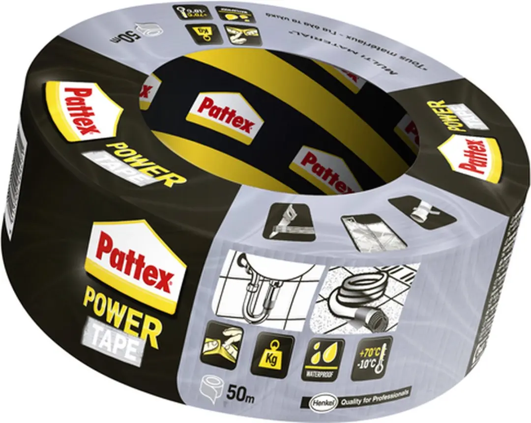 Pattex Power Tape Grijs 50m - Shrink Wrap