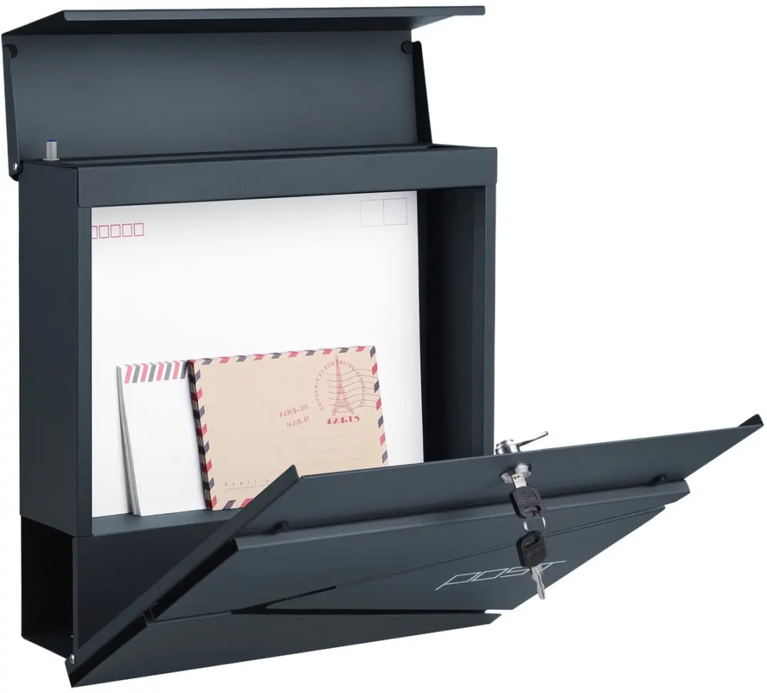 Songmics Wandbrievenbus GMB051G02 - Antraciet