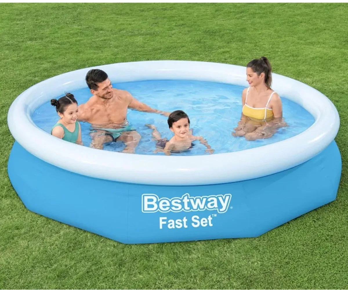Bestway Fast Set Opblaasbaar Zwembad 305x66cm - 3200L - Blauw - afbeelding 5 van 6