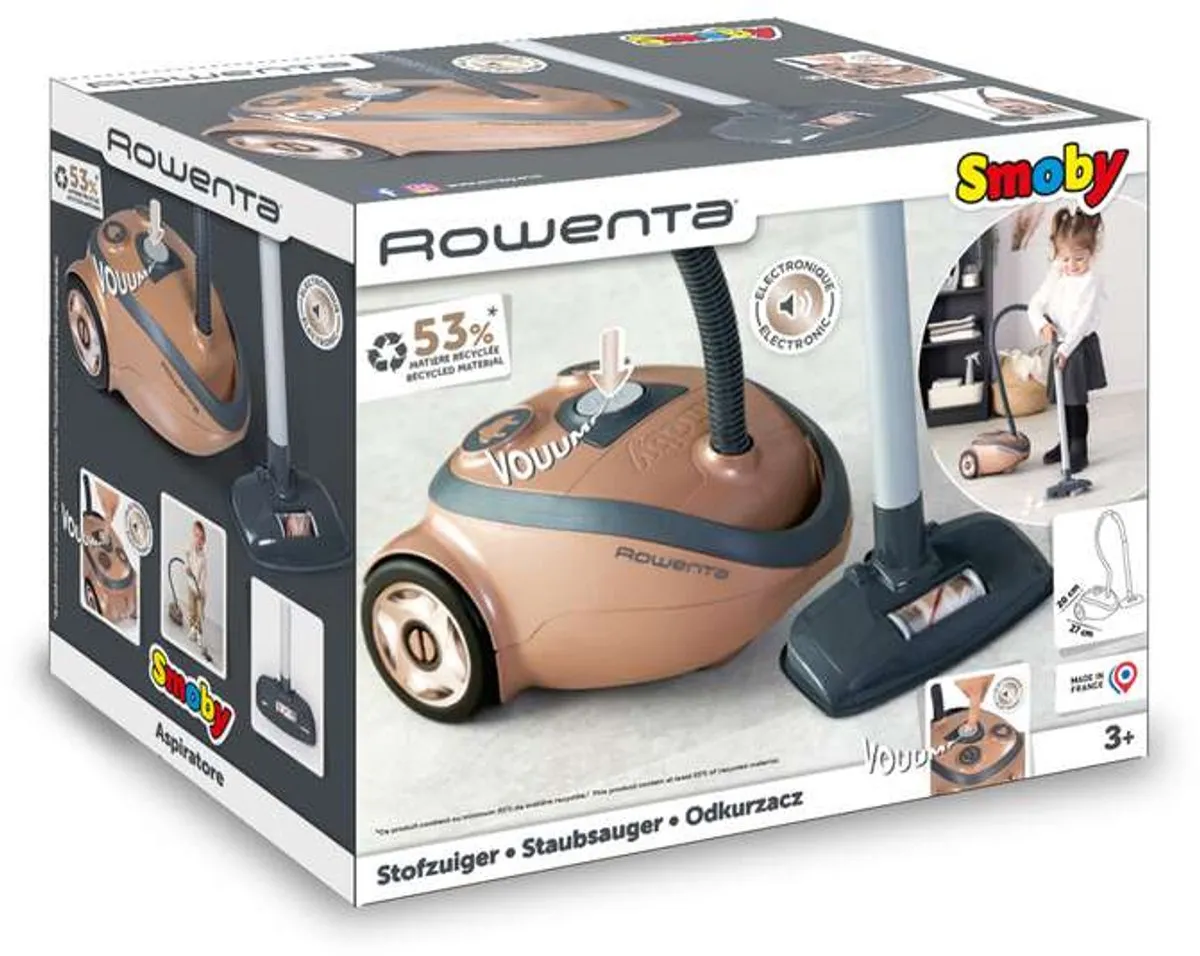 Smoby Rowenta Speelgoedstofzuiger - 3x AAA - Bruin