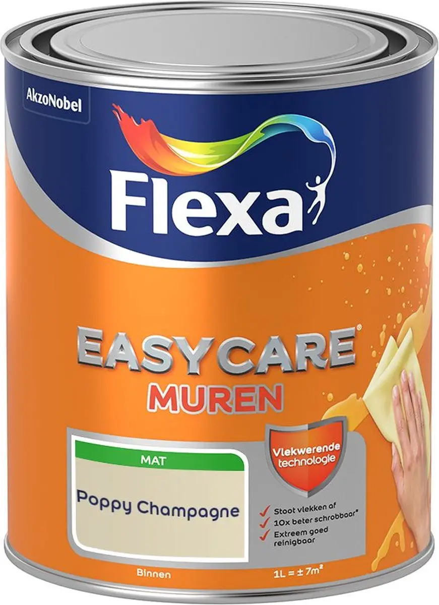 Flexa Easycare Muren Poppy Champagne Mengverf 1L