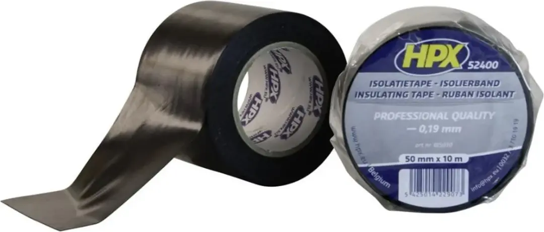 HPX PVC Isolatietape 50mm x 10m - Zwart