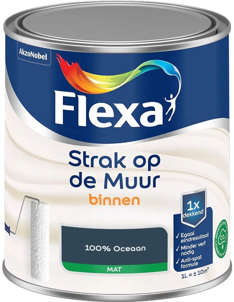 Flexa Strak Op De Muur Binnenmat Mengverf 100% Oceaan