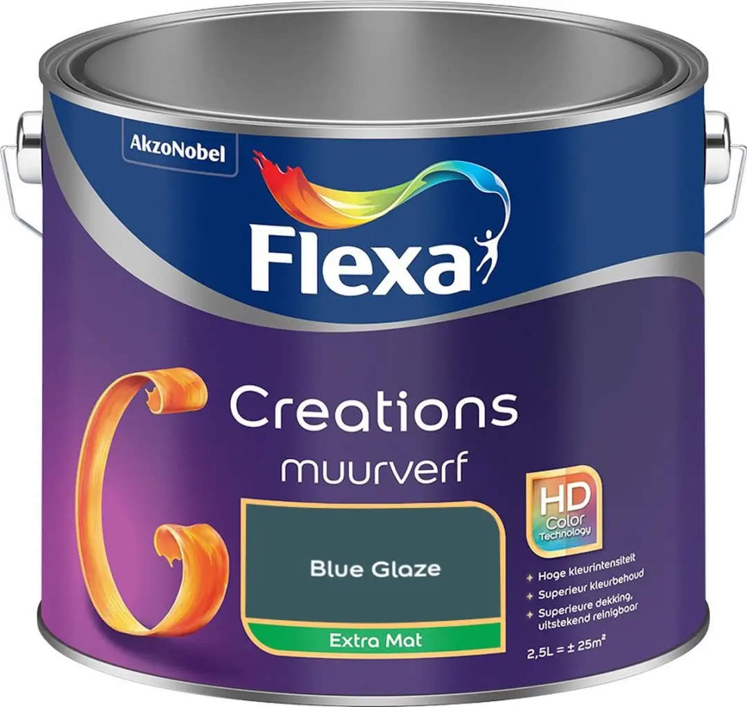 Flexa Creations Muurverf Extra Mat Blue Glaze 2,5L