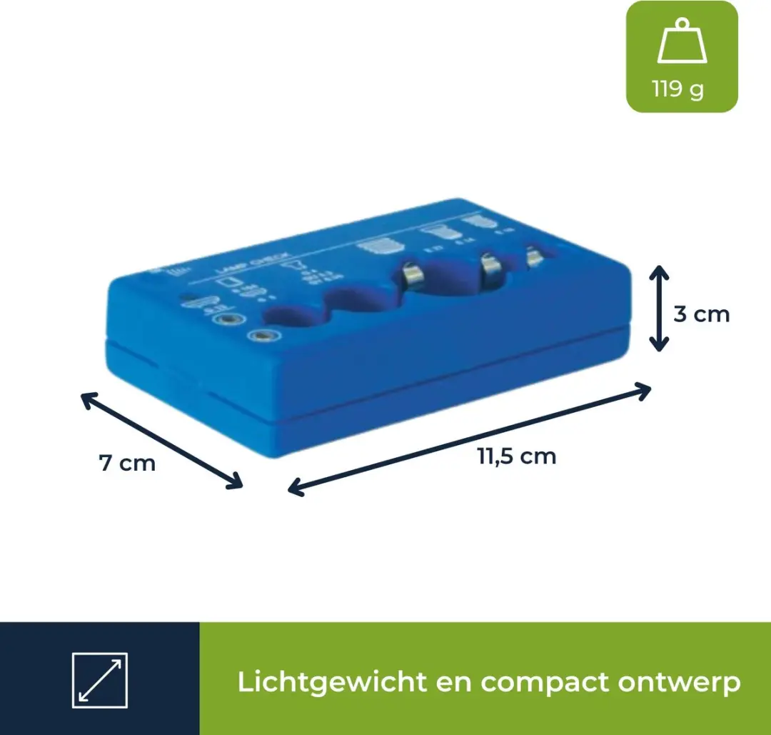 Velleman VTTEST8 Lamptester - Blauw