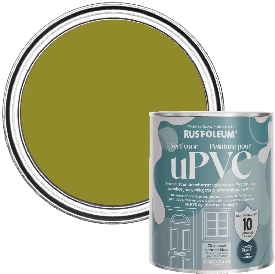 Rust-Oleum Verf PVC Zijdeglans Olijf 750ml