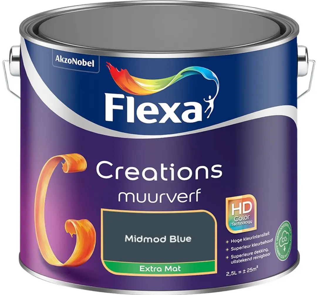 Flexa Creations Muurverf Extra Mat Midmod Blue 2,5L