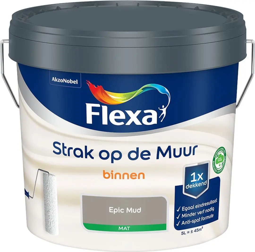 Flexa Strak Op De Muur Binnenmat Epic Mud Mengverf 5L