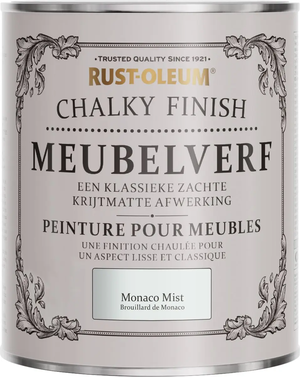 Rust-Oleum Grijs Chalky Finish Meubelverf Monaco Mist 750ml