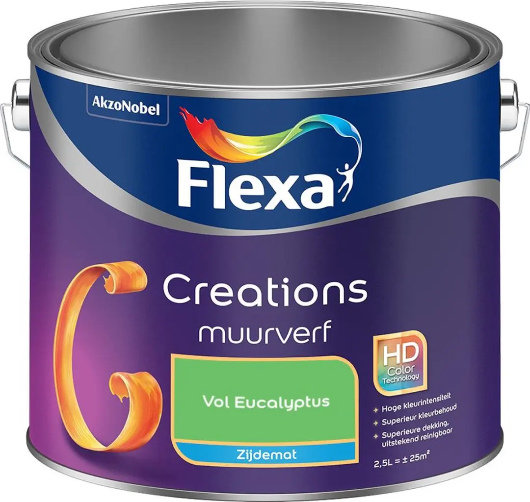 Flexa Creations Muurverf Zijdemat Vol Eucalyptus 2,5L