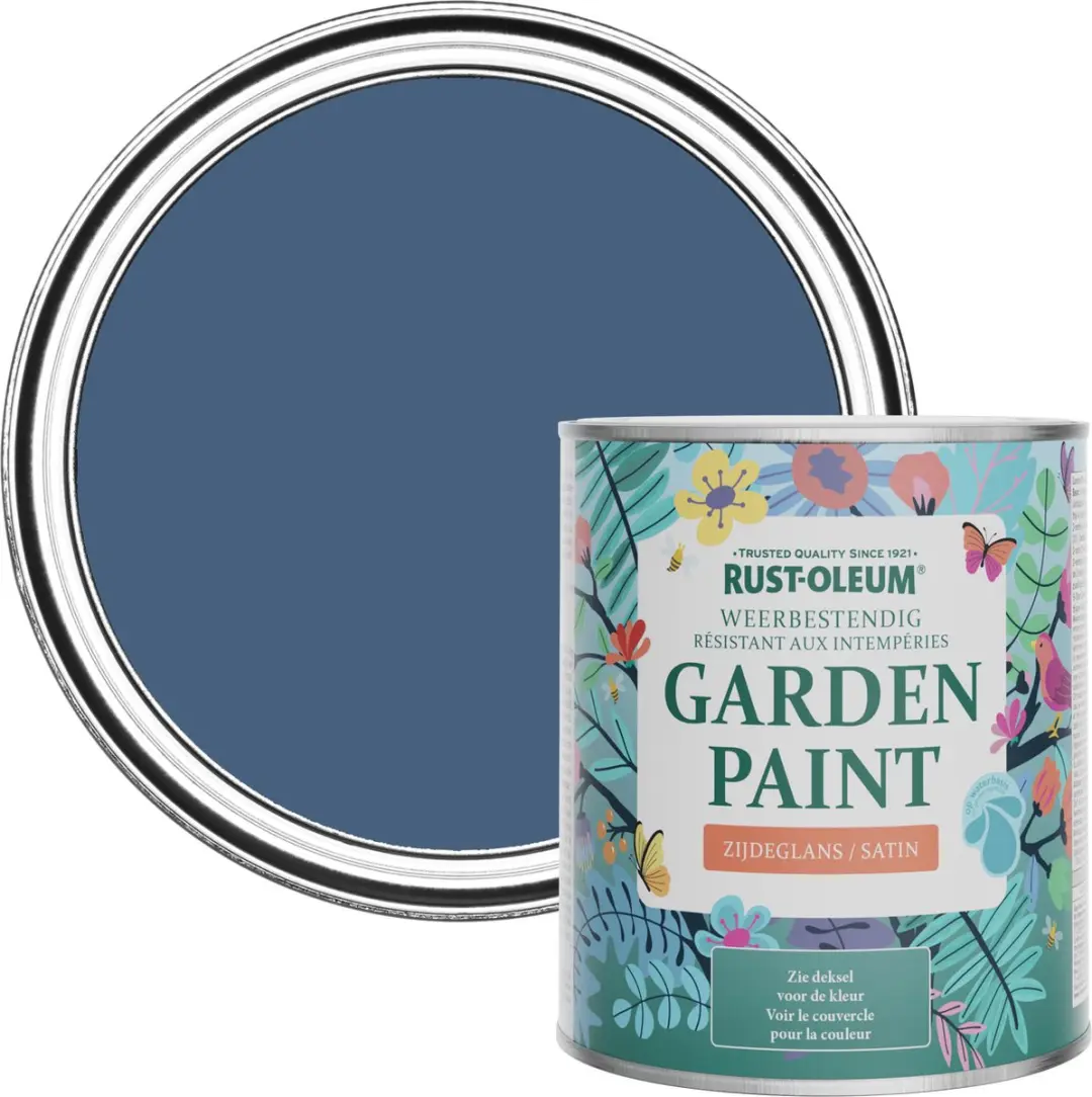 Rust-Oleum Donkerblauw Tuinverf Zijdeglans 750ml
