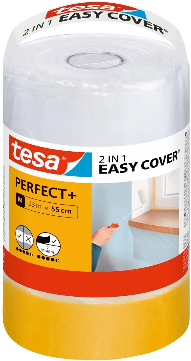 Tesa Easy Cover Perfect+ Schildersfolie 33m x 55cm