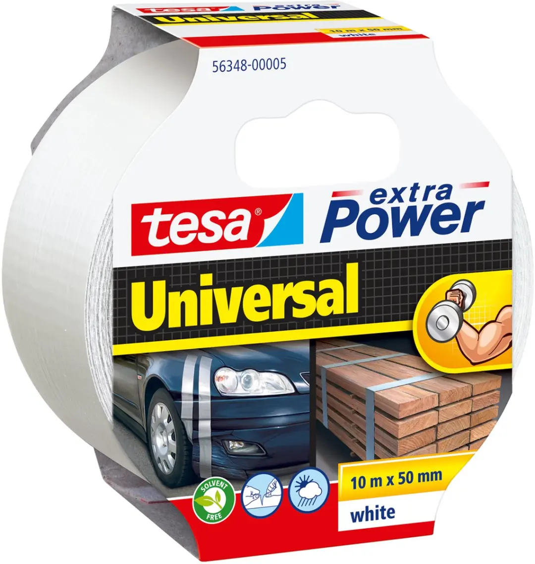 Tesa Universal 56348-00005 Textieltape 10m x 50mm - Wit