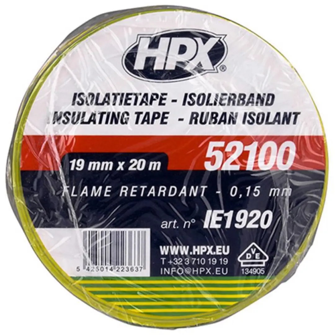 HPX PVC Isolatietape VDE 19mm x 20m - 10 Stuks