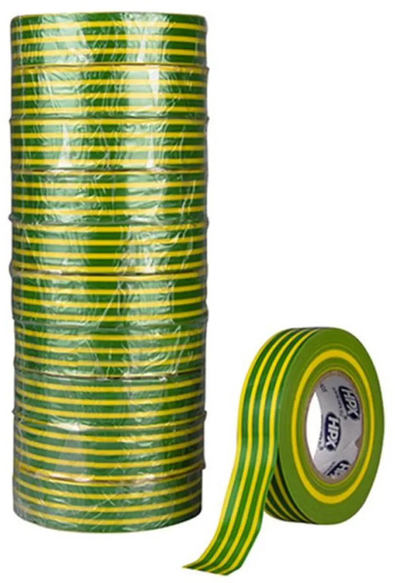 HPX PVC Isolatietape VDE 19mm x 20m - 10 Stuks
