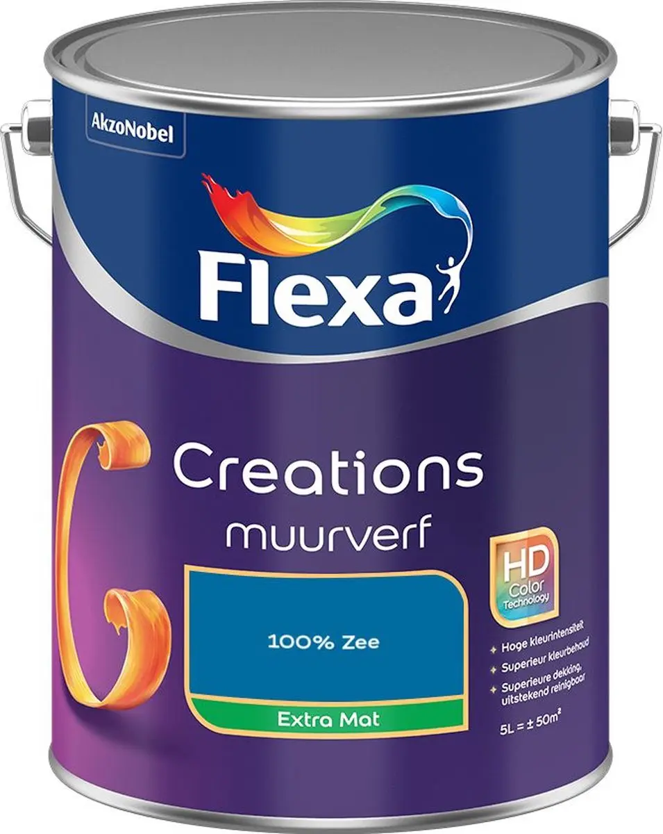 Flexa Creations Muurverf Extra Mat 100% Zee - 5L